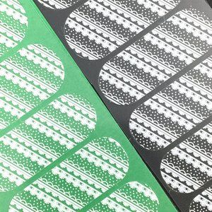 Jamberry Diagonal White Lace Nail Wraps, SBE, Full